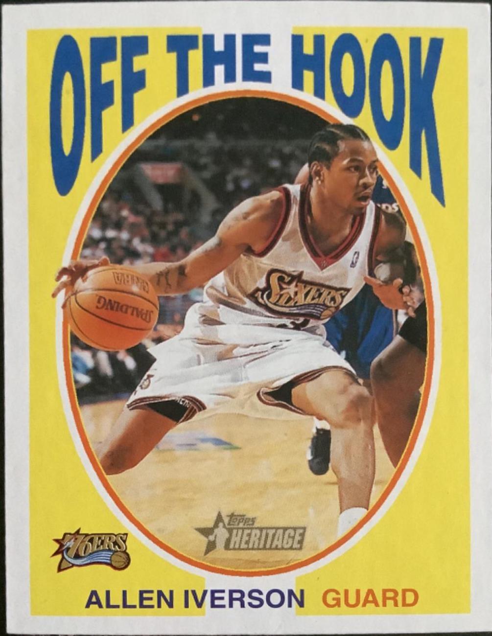 Allen Iverson #OH4 Basketball Cards 2000 Topps Heritage Off the Hook