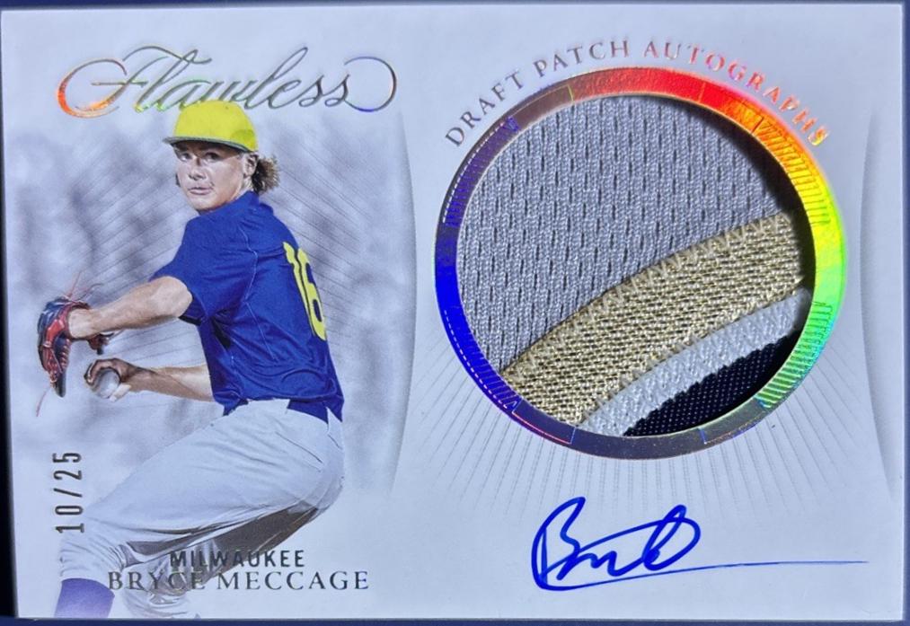 Bryce Meccage #30 2025 Panini Flawless Baseball Draft Patch Autographs