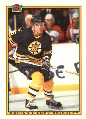 Andy Brickley #27 Hockey Cards 1990 Bowman Tiffany