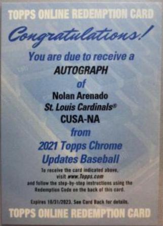 Nolan Arenado #CUSA-NA