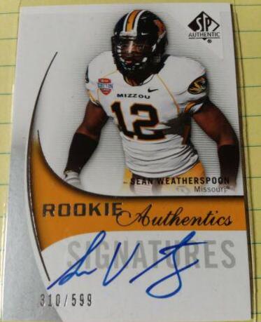Sean Weatherspoon #143 2010 Sp Authentic Football