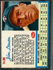 Jim Lemon #89 1962 Post Cereal Baseball