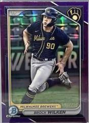 Brock Wilken [Purple Refractor] #BDC-117 Baseball Cards 2024 Bowman Draft Chrome Prices