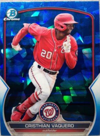 Cristhian Vaquero #BCP-54 2023 Bowman Chrome Prospects Sapphire Baseball