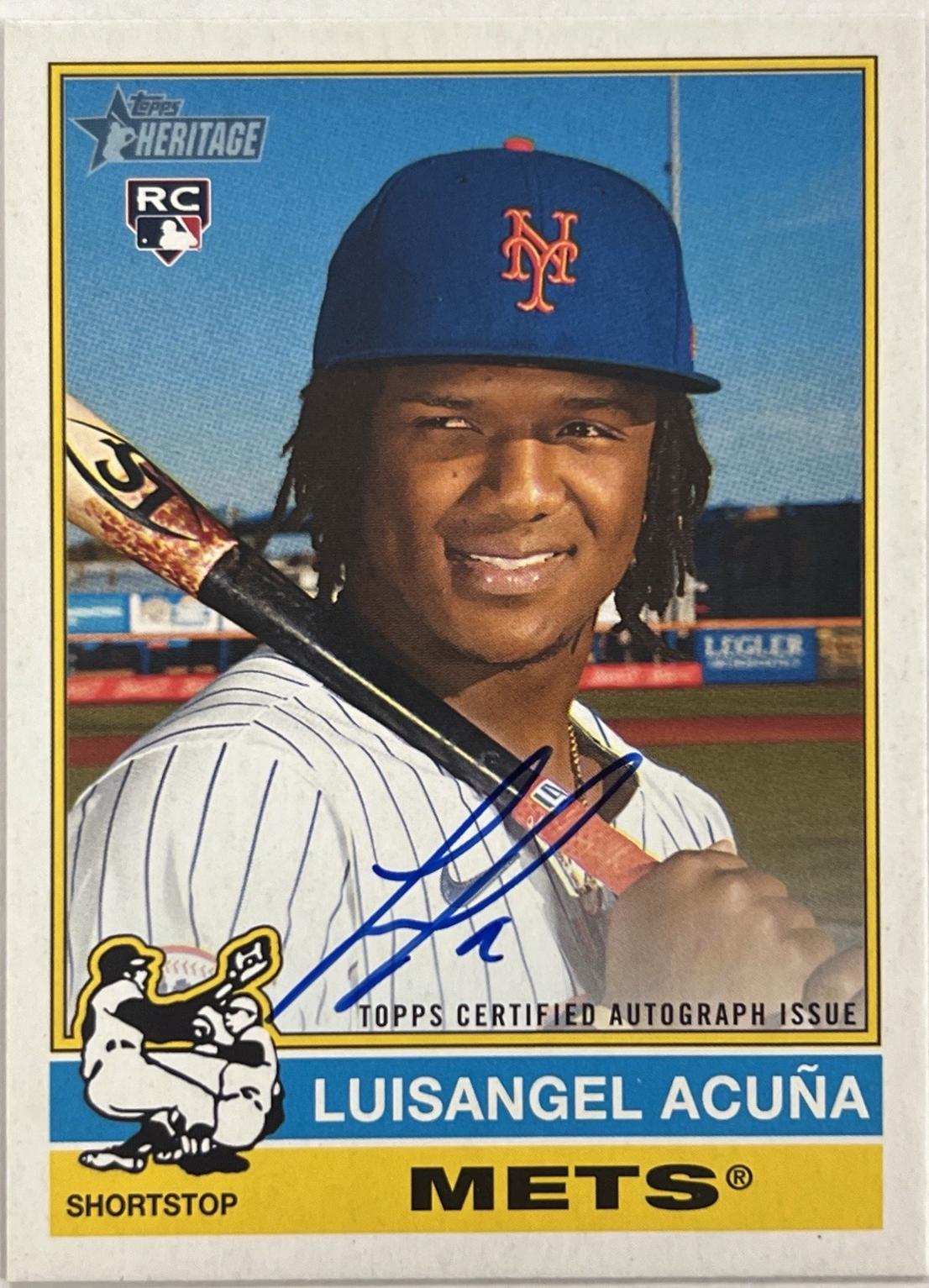 Luisangel Acuna #ROA-LA Baseball Cards 2025 Topps Heritage Real One Autograph
