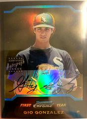 Gio Gonzalez [Auto. Refractor] #175 Baseball Cards 2004 Bowman Chrome Draft Picks Prices