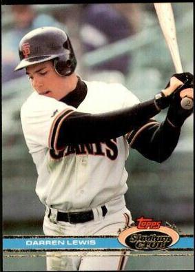 Darren Lewis #362 1991 Stadium Club Baseball