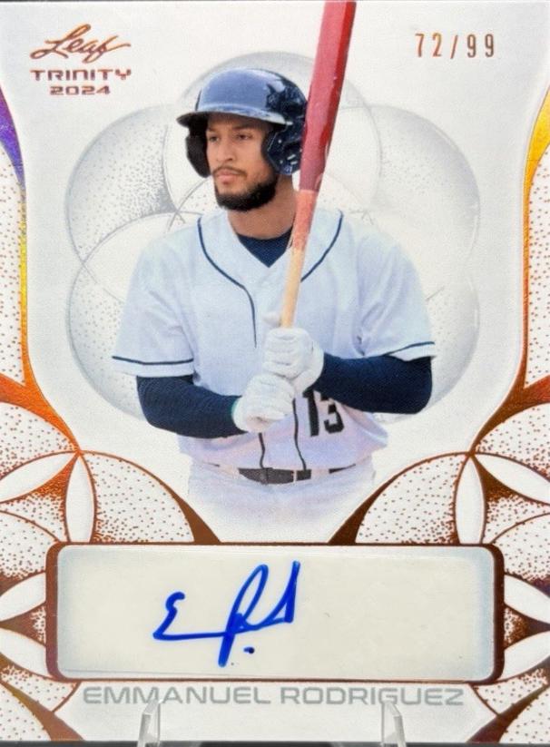 Emmanuel Rodriguez #BA-ER1 2024 Leaf Trinity Autograph Baseball