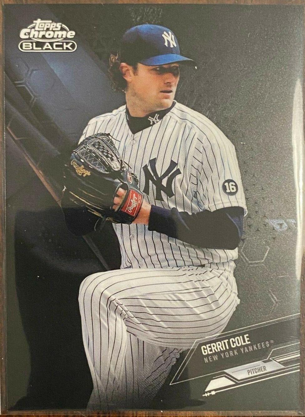 Gerrit Cole #3 Baseball Cards 2021 Topps Chrome Black