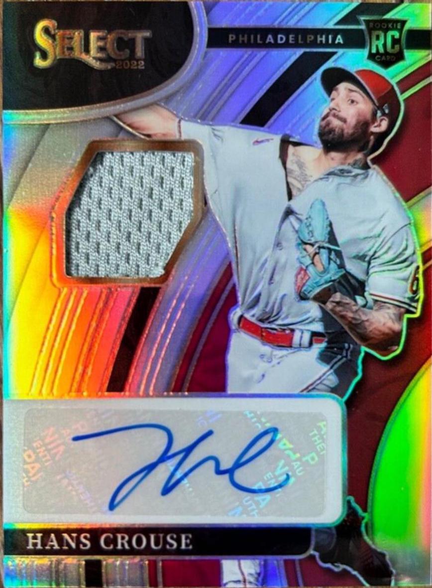 Hans Crouse #RJA-HC Baseball Cards 2022 Panini Select Rookie Jersey Autographs