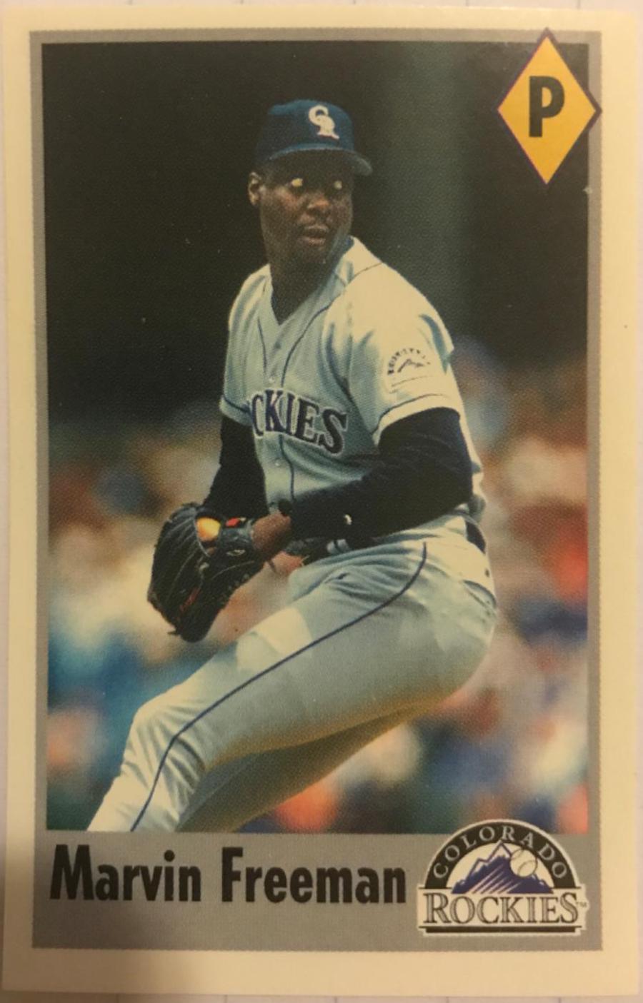 Marvin Freeman #9 Baseball Cards 1995 Fleer Panini Stickers