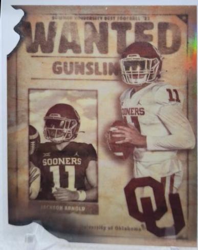 Jackson Arnold #GSB-7 Football Cards 2023 Bowman's Best University Gunslingers and Bandits Die Cuts