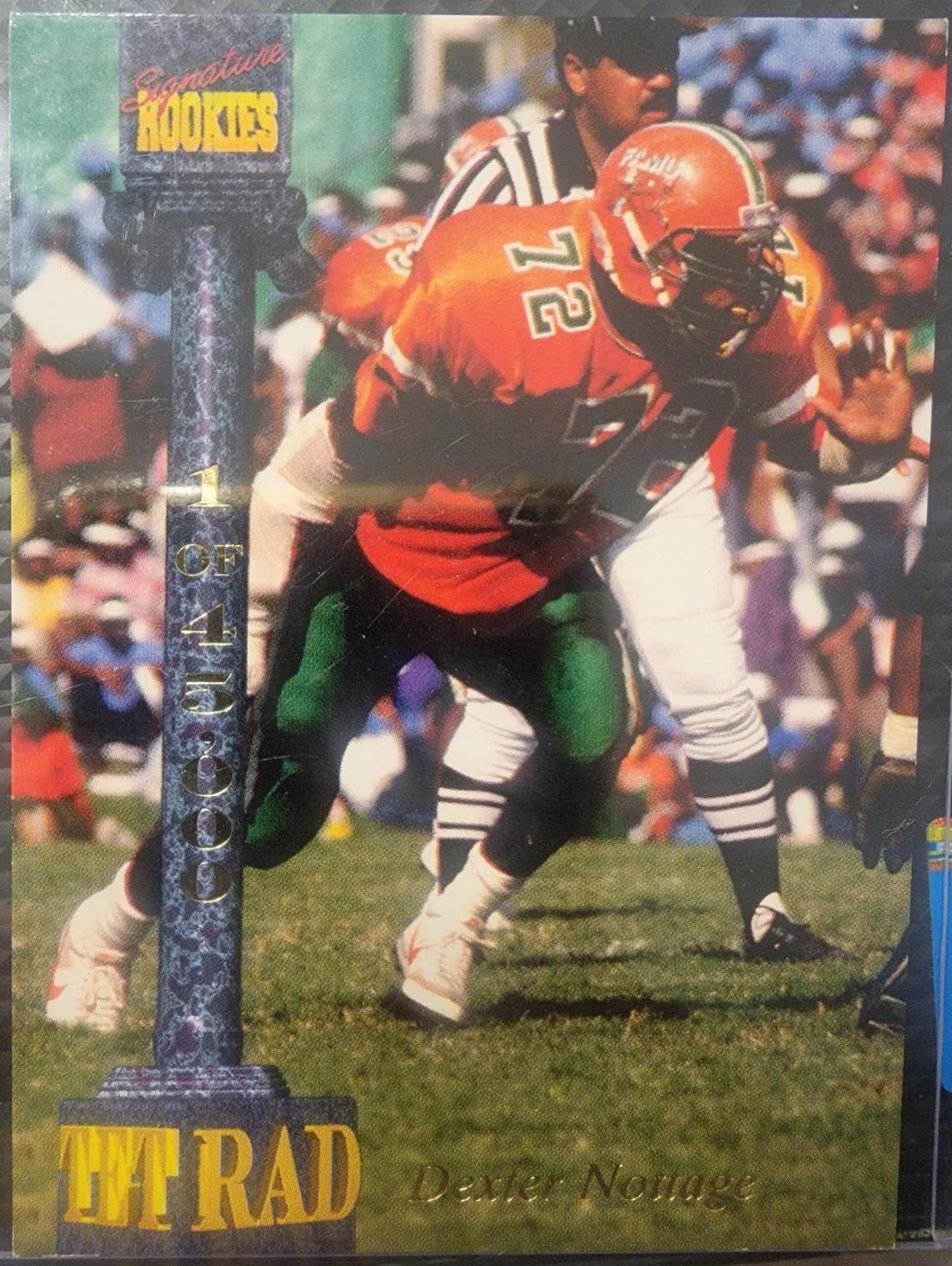 Dexter Nottage #XX Football Cards 1994 Signature Rookies