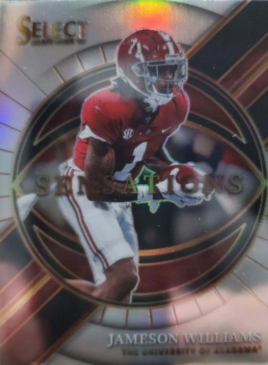 Jameson Williams #SEJW Football Cards 2022 Panini Select Draft Picks Sensations