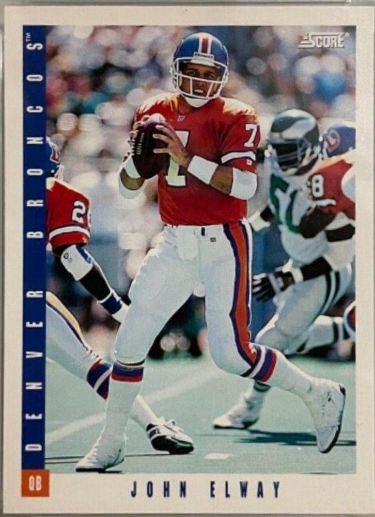 John Elway #40 Football Cards 1993 Panini Score
