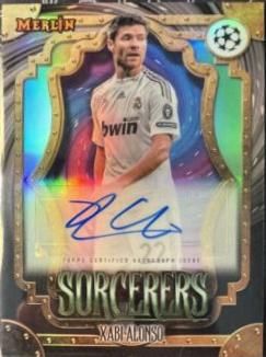 Xabi Alonso #SA-XA Soccer Cards 2023 Topps Merlin UEFA Sorcerers Autograph