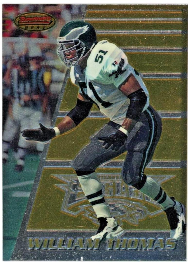 William Thomas #9 Football Cards 1996 Bowman's Best