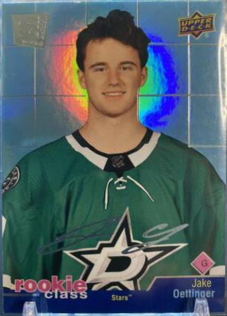 Jake Oettinger #RC-5 Hockey Cards 2020 Upper Deck Rookie Class Se