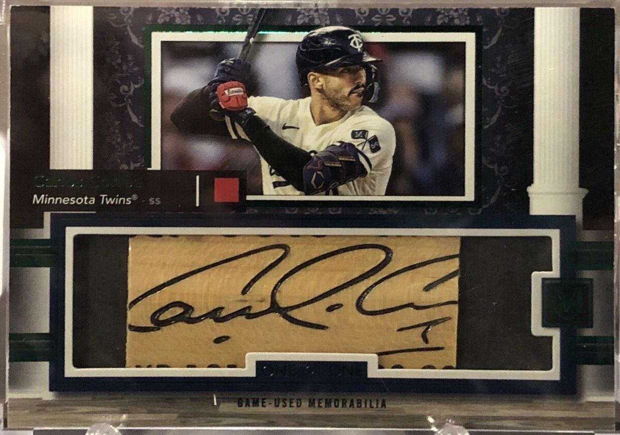 Carlos Correa #JLNR-CC Baseball Cards 2024 Topps Museum Collection Jumbo Lumber Bat Nameplate Relic