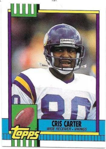 Cris Carter #19T Football Cards 1990 Topps Traded