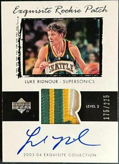 Luke Ridnour Autograph Patch