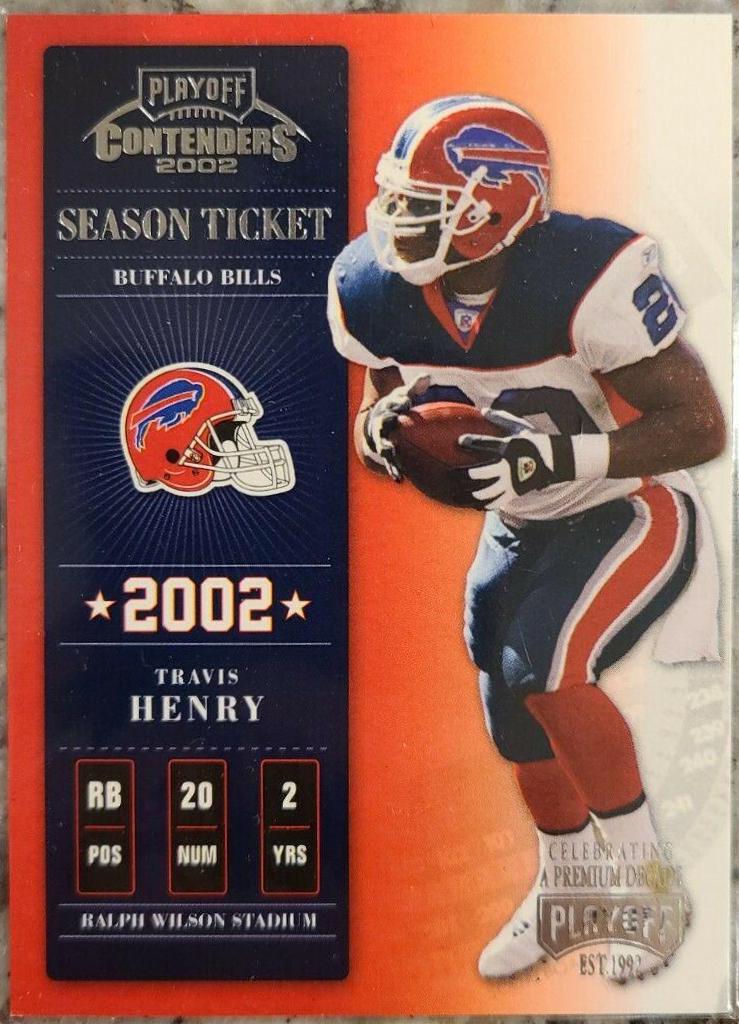 Travis Henry #2 Football Cards 2002 Playoff Contenders