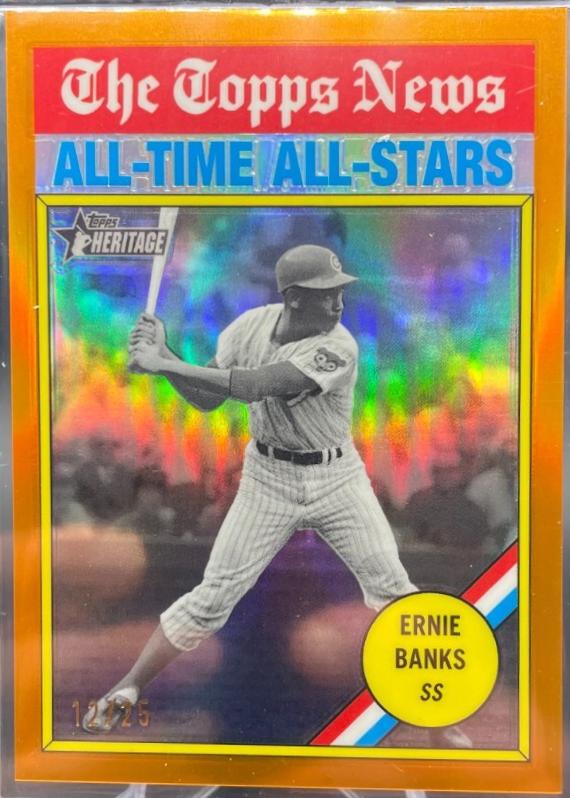 Ernie Banks [Orange Chrome Variation] #343