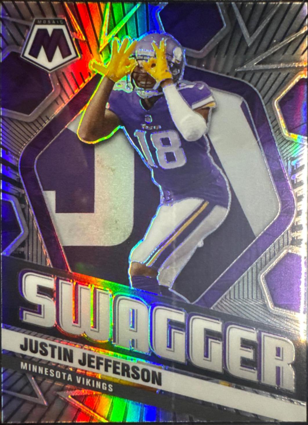 Justin Jefferson #SWAG6 Football Cards 2021 Panini Mosaic Swagger
