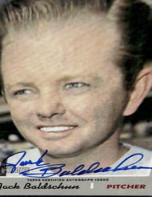 Jack Baldschun #JB Baseball Cards 2019 Topps Heritage Real One Autographs