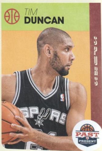 Tim Duncan #9 Basketball Cards 2012 Panini Past & Present