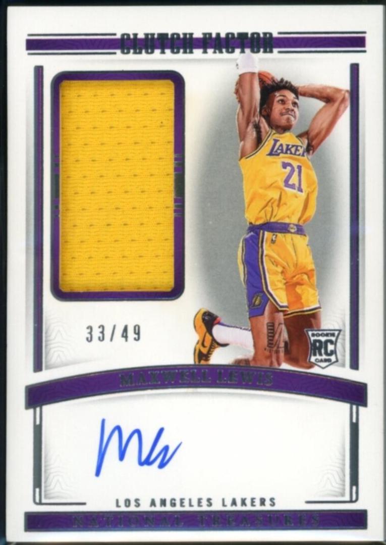 Maxwell Lewis #48 Basketball Cards 2023 Panini National Treasures Clutch Factor Signature