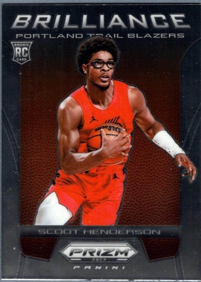 Scoot Henderson #9 Basketball Cards 2023 Panini Prizm Deca Brilliance