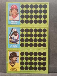 Johnny Bench, Andre Dawson, Omar Moreno #64, 90, 100