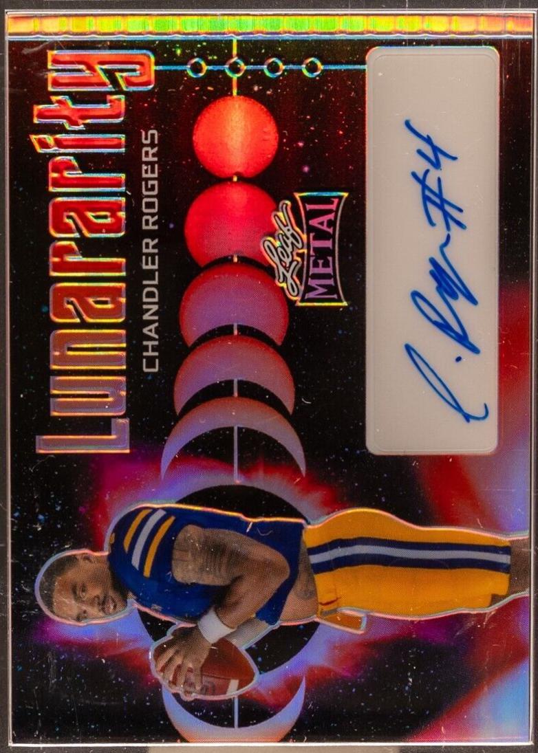 Chandler Rogers #L-CR1 2024 Leaf Metal Lunararity Autograph Football
