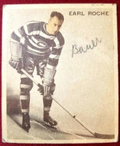 Earl Roche #62 Hockey Cards 1933 World Wide Gum Ice Kings