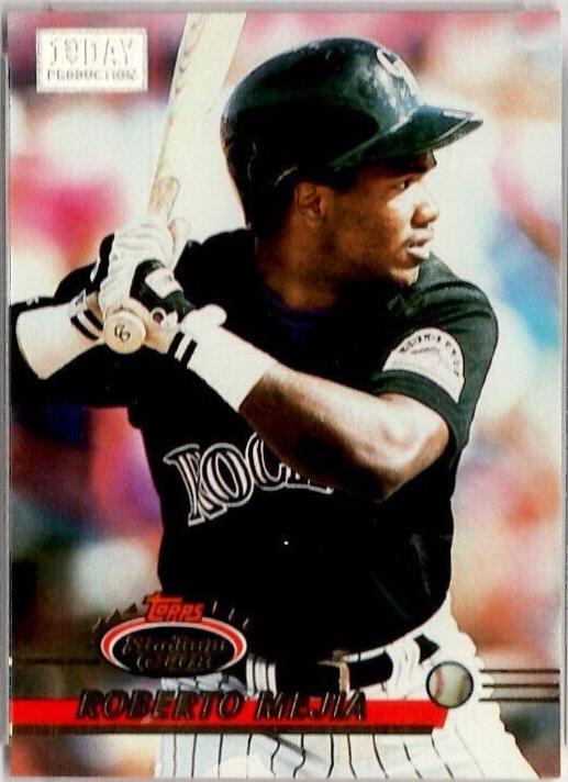 Roberto Mejia #406 1993 Stadium Club 1st Day Production Baseball