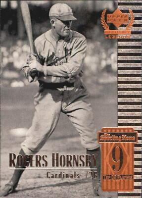 Rogers Hornsby #9 Baseball Cards 1999 Upper Deck Century Legends