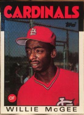 Willie McGee #580 Baseball Cards 1986 Topps