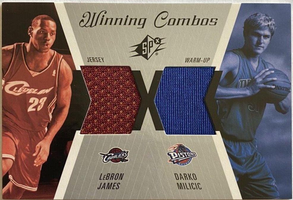 LeBron James, Darko Milicic #WC41 Basketball Cards 2003 Spx Winning Combos