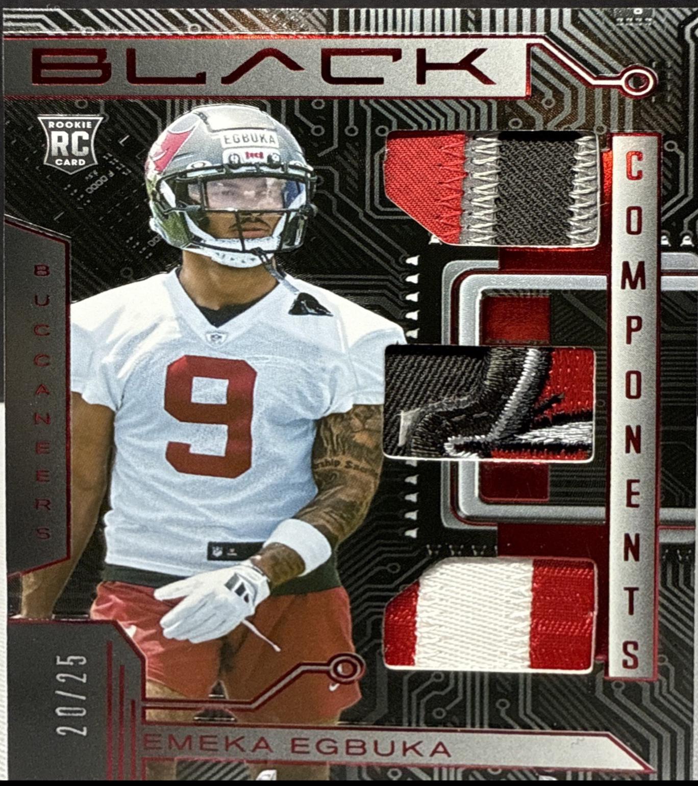 Emeka Egbuka #7 2025 Panini Black Components Football