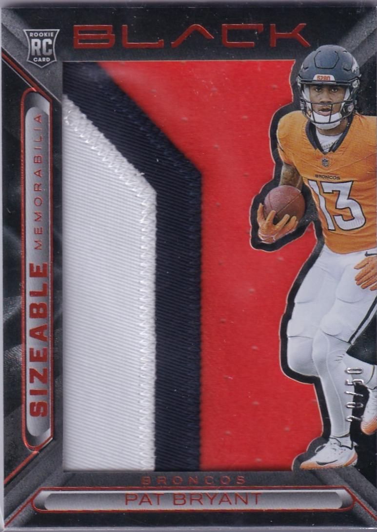 Pat Bryant #32 2025 Panini Black Football Sizeable Rookie Memorabilia