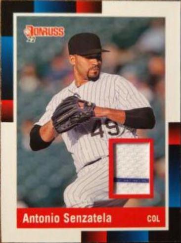 Antonio Senzatela #R88M-AS Baseball Cards 2022 Panini Donruss Retro 1988 Materials