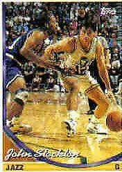 John Stockton #313 Basketball Cards 1993 Topps