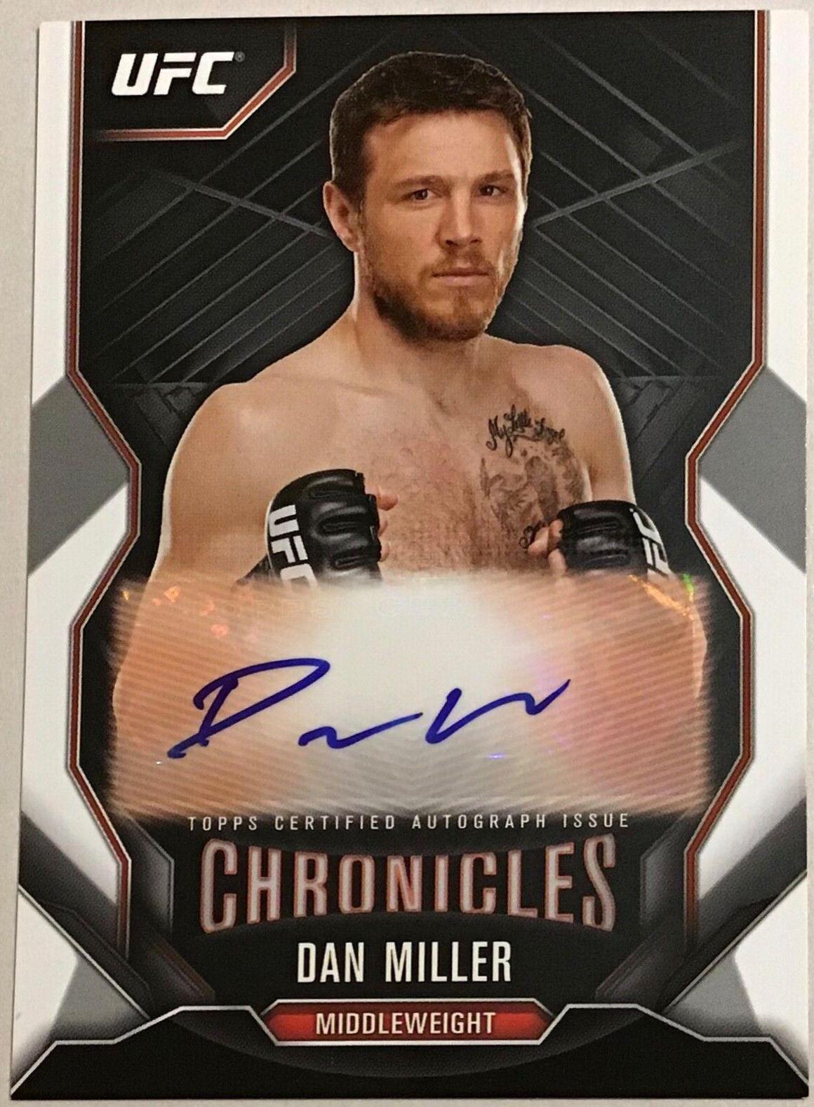 Dan Miller #CA-DM Ufc Cards 2015 Topps UFC Chronicles Autographs