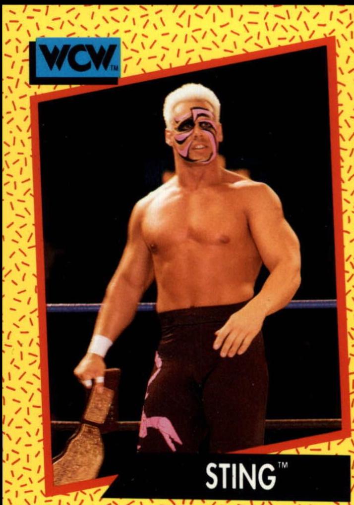 Sting #2 Wrestling Cards 1991 Impel WCW