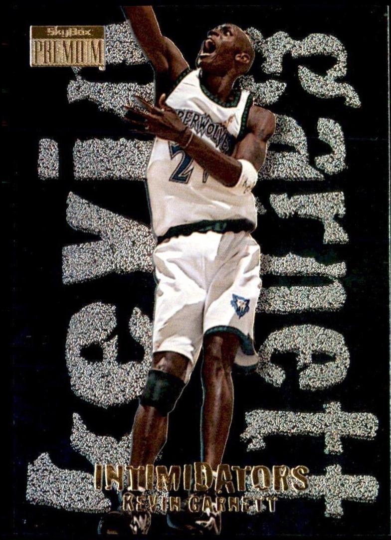 Kevin Garnett #8 Basketball Cards 1996 Skybox Premium Intimidators