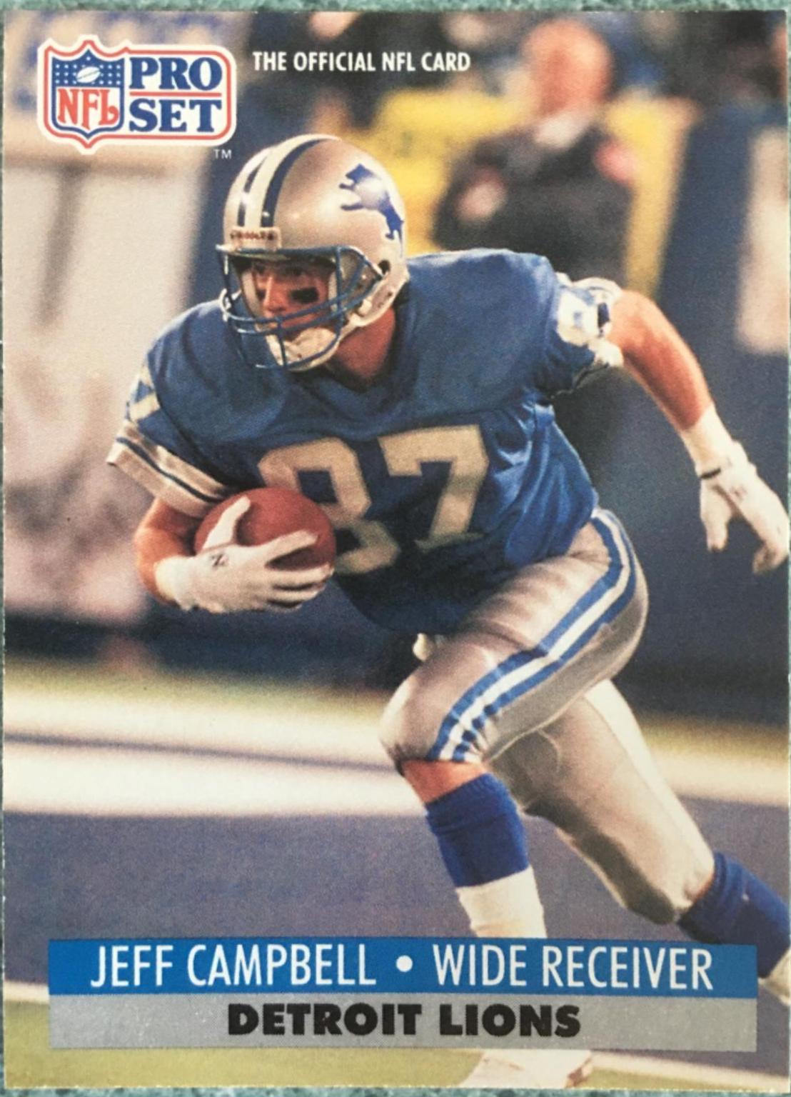 Jeff Campbell Football Cards 1991 Pro Set