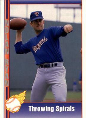 Throwing Spirals #77 Baseball Cards 1991 Pacific Nolan Ryan