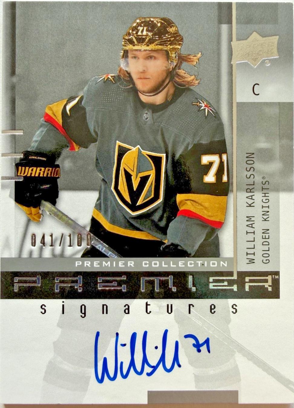 William Karlsson #AA-WK 2021 Upper Deck Premier 20th Anniversary Auto Hockey