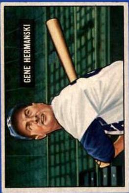 Gene Hermanski #55 1951 Bowman Baseball